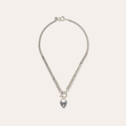 Locked silver-plated Necklace