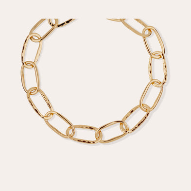 Collier Maille Ovale grand modèle doré