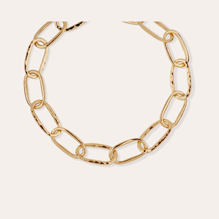 Collier Maille Ovale grand modèle doré