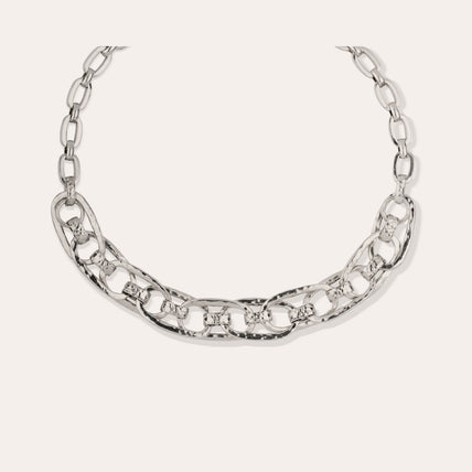 Collier Maille Ovale Multi argenté 