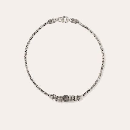Marquise Chain Necklace, silver-plated