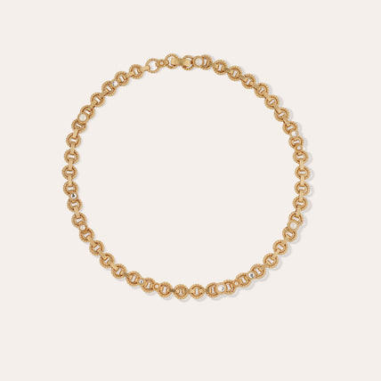 Collier Mistral doré - Nacre blanche & Strass