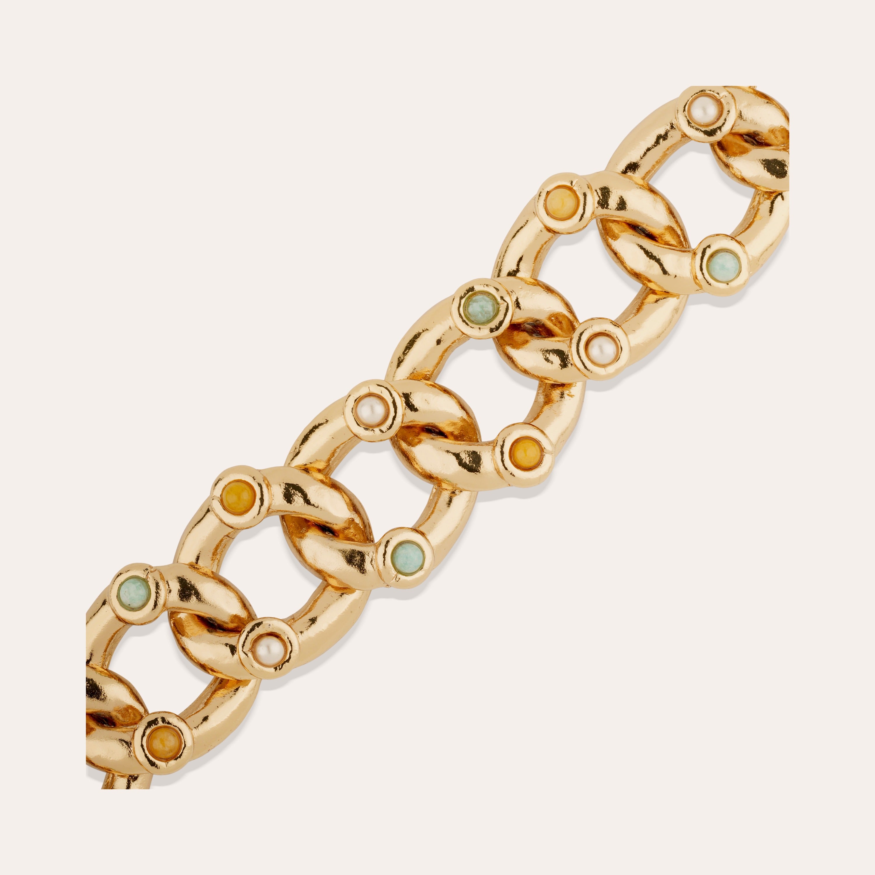 Mitsi Necklace small size , Gold-Plated - Amazonite – Gas Bijoux