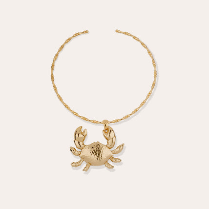 Collier Bambou Krabe doré