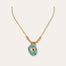 Collier Galet doré - Turquoise 