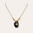 Collier Galet doré - Onyx Noir 