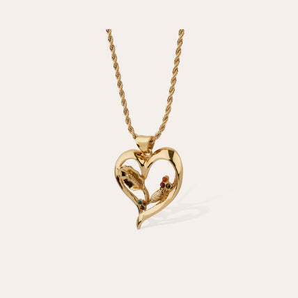 Collier Odalys doré - Améthyste 