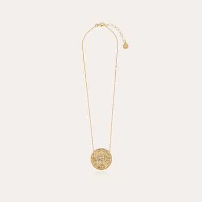 Collier Diva strass petit modèle doré