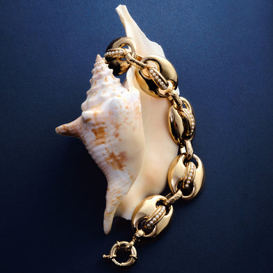 Collier Cophea mini doré - Perles nacrées