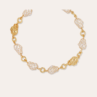 Collier Rainbow Biwa doré