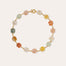 Collier Rainbow Square Multi petit modèle doré - Cornaline, Amazonite & Cristal de roche