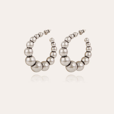 Andy small silver hoop earrings