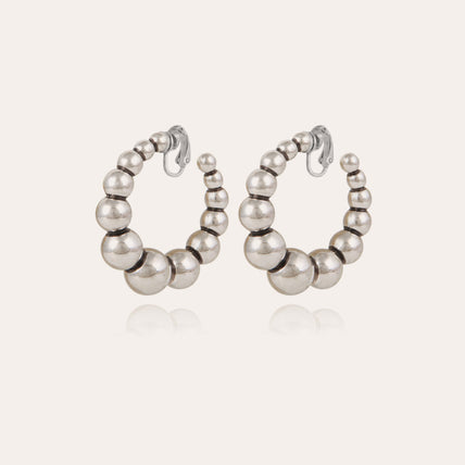 Boucles d'oreilles créoles Andy petit modèle argentées