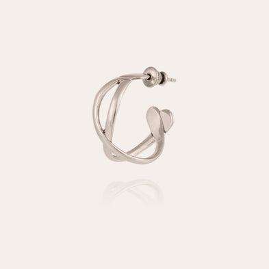 Destinée silver hoop earrings 