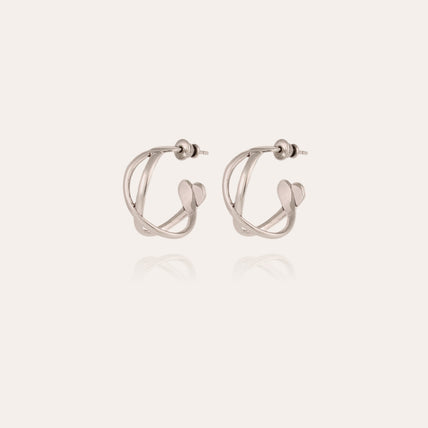 Destinée silver hoop earrings 