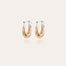 Boucles d'oreilles Écume petit modèle bicolore dorées