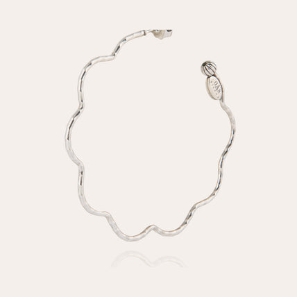 Florette silver hoop earrings
