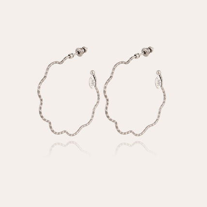 Florette small silver hoop earrings