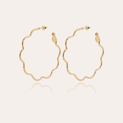 Boucles d'oreilles créoles Florette dorées