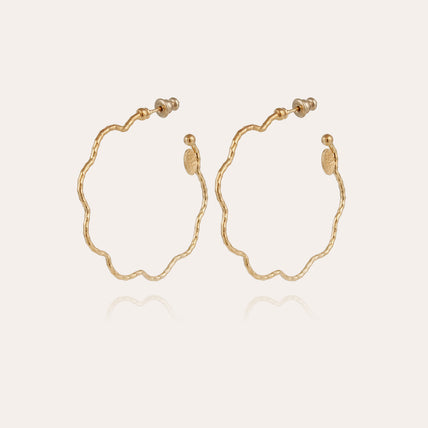 Florette small gold hoop earrings