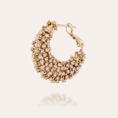 Izzia crystal small gold earrings