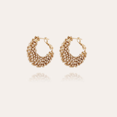 Izzia crystal small gold earrings