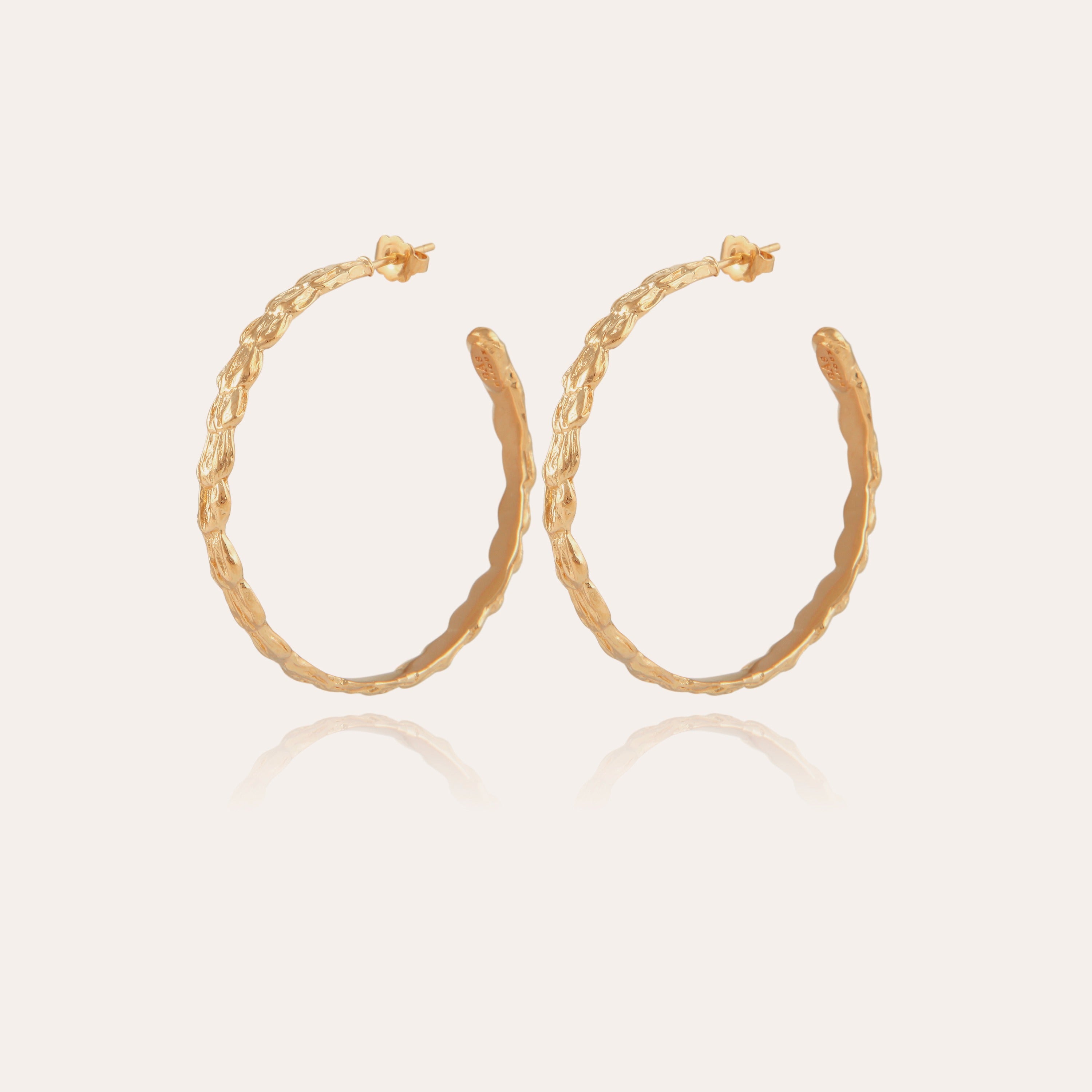 Gold Liane Hoop Earrings – Gas Bijoux