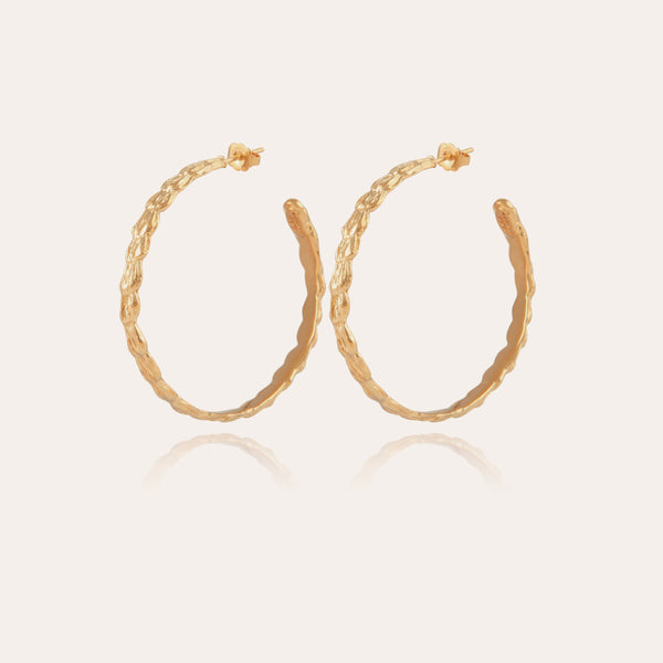 Liane gold-plated hoop earrings – Gas Bijoux
