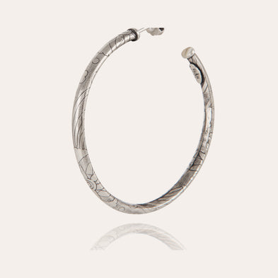 Maori small hoop earrings in silver