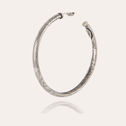 Maori small hoop earrings in silver