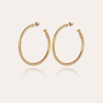 Boucles d'oreilles créoles Maori petit modèle dorées