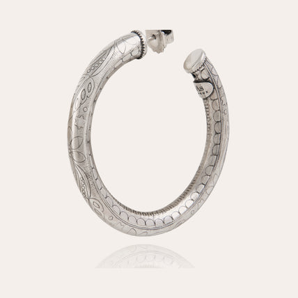 Maoro small hoop earrings in silver