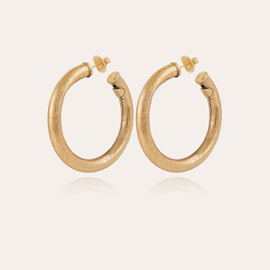 Boucles d'oreilles créoles Maoro petit modèle dorées