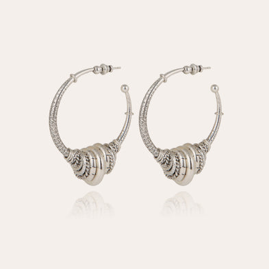 Boucles d'oreilles créoles Maranzana argentées