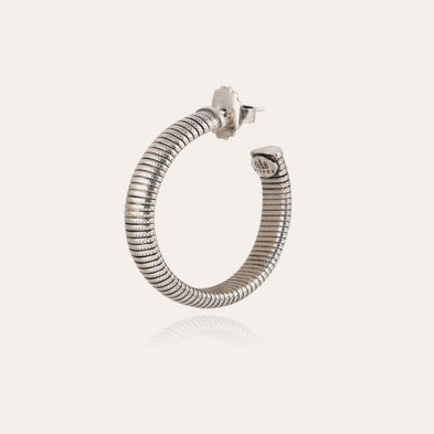 Boucles d'oreilles créoles Milo petit modèle argentées