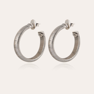 Boucles d'oreilles créoles Milo petit modèle argentées