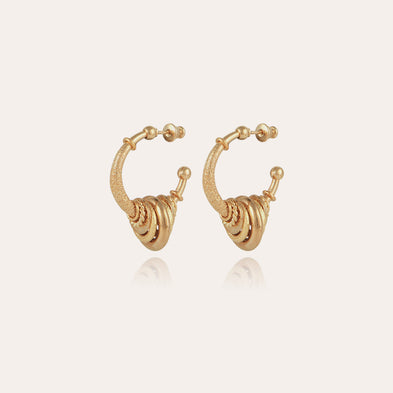 Maranzana small gold hoop earrings