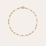 Collier Rosario doré - Nacre blanche