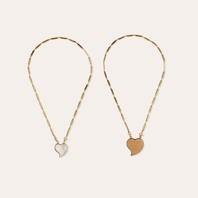 Collier Scapulaire Mirage doré - Bois & Nacre Blanche 