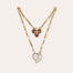 Collier Scapulaire Mirage doré - Bois & Nacre Blanche 