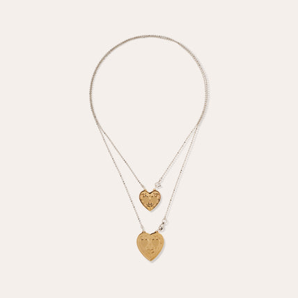Collana con scapolare Gilot, modello piccolo bicolore
