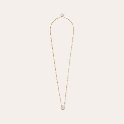 Collier Scapulaire Ovo doré - Nacre blanche