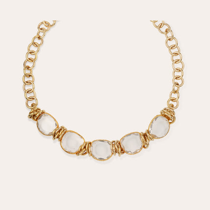 Sirena gold necklace - Crystal