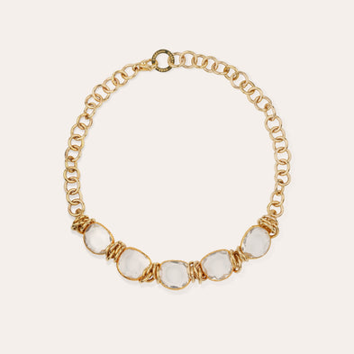 Collier Sirena doré - Cristal