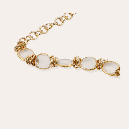 Sirena gold necklace - Crystal