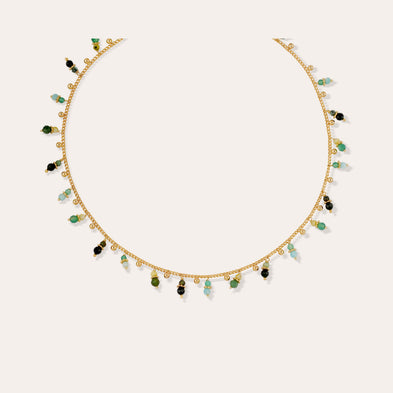 Collier Tangerine doré - Turquoise