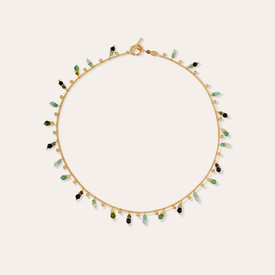 Collier Tangerine doré - Turquoise