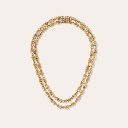 Collier Trévise strass doré