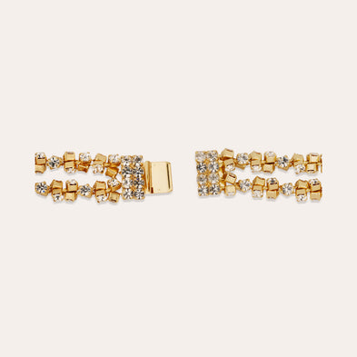 Collier Trévise strass doré
