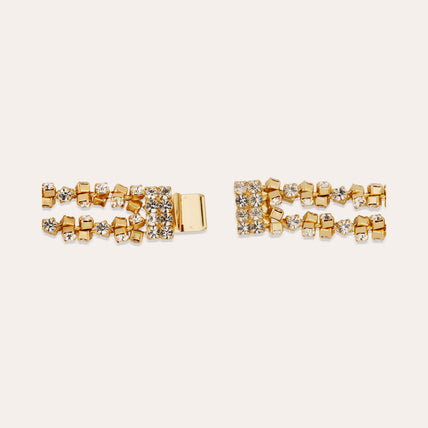 Collier Trévise strass doré